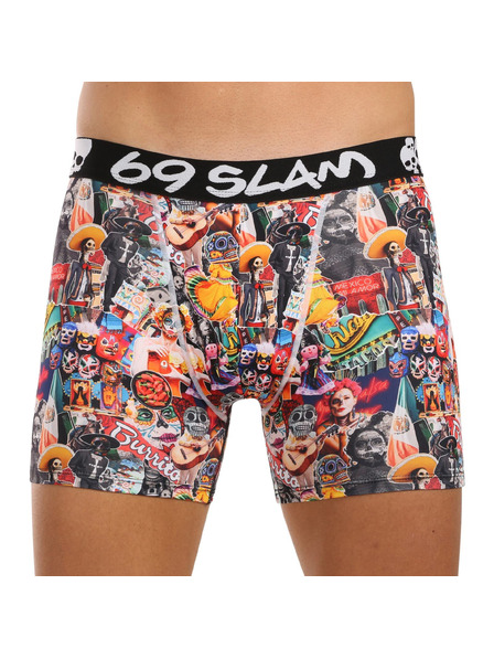 69slam Boxeri bărbătești 69SLAM fit MEXICOLLAGE DYLAN