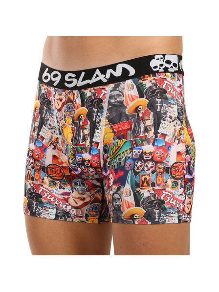 69slam Boxeri bărbătești 69SLAM fit MEXICOLLAGE DYLAN