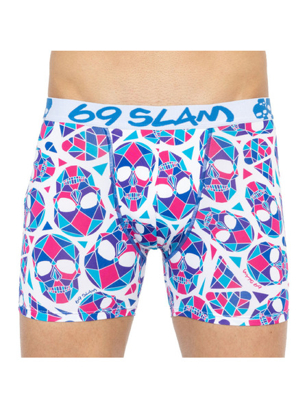 69slam Boxeri bărbătești 69SLAM fit skullmond white