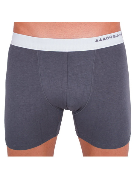 69slam Boxeri bărbătești 69SLAM fit bamboo plain dark grey