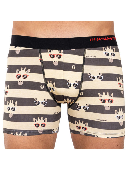 69slam Boxeri bărbați 69SLAM fit bamboo giraffe stripes