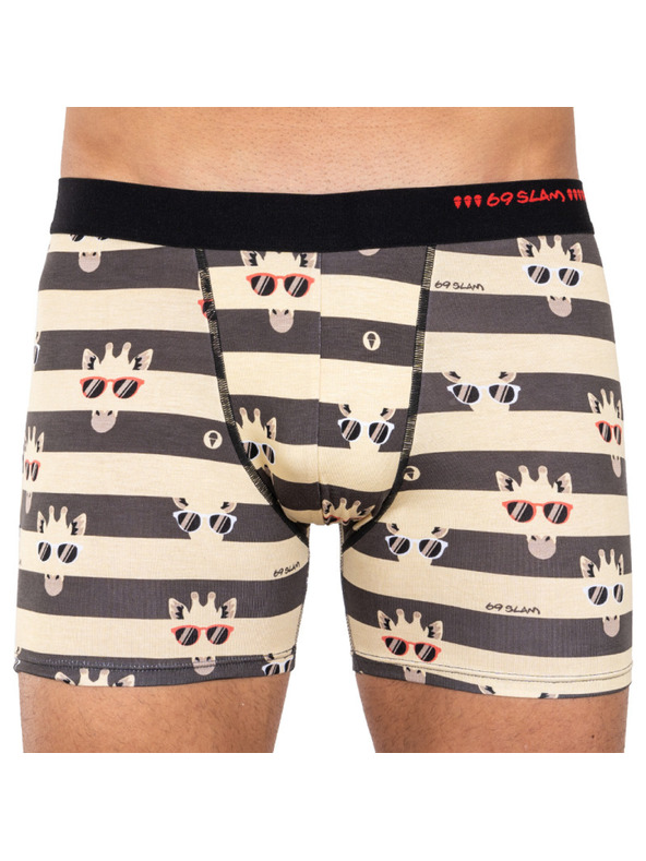 69slam Boxeri bărbați 69SLAM fit bamboo giraffe stripes