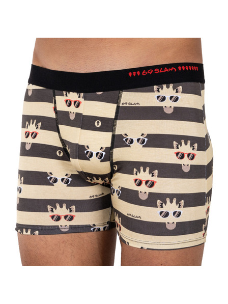 69slam Boxeri bărbați 69SLAM fit bamboo giraffe stripes