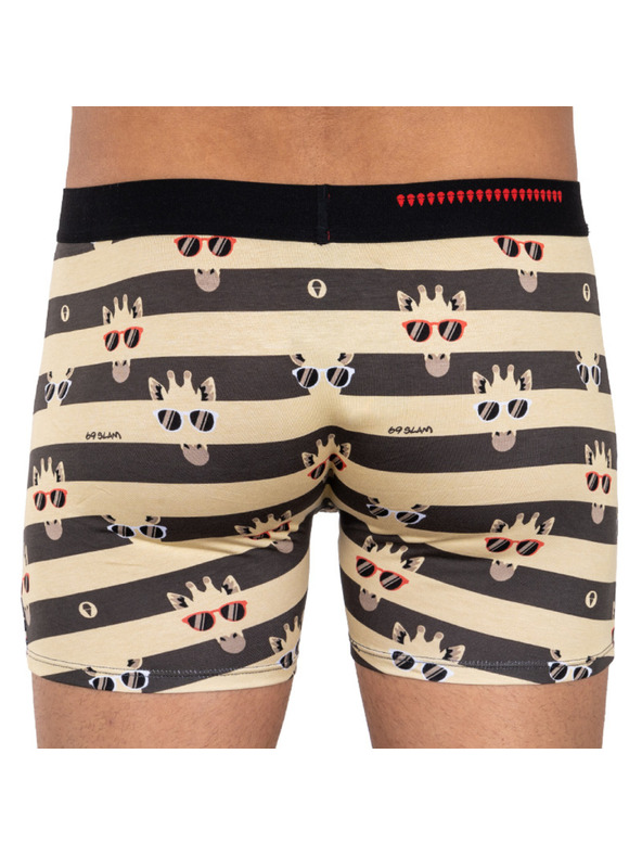 69slam Boxeri bărbați 69SLAM fit bamboo giraffe stripes