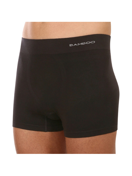 gino Bărbați Gino Seamless Bamboo Boxeri Negru