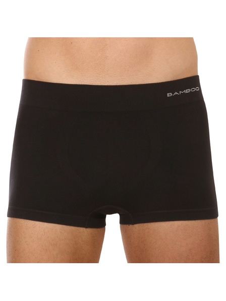 gino Bărbați Gino Seamless Bamboo Boxeri Negru