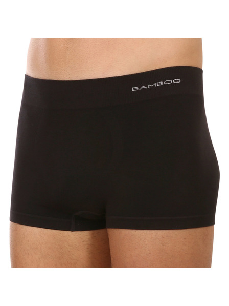 gino Bărbați Gino Seamless Bamboo Boxeri Negru
