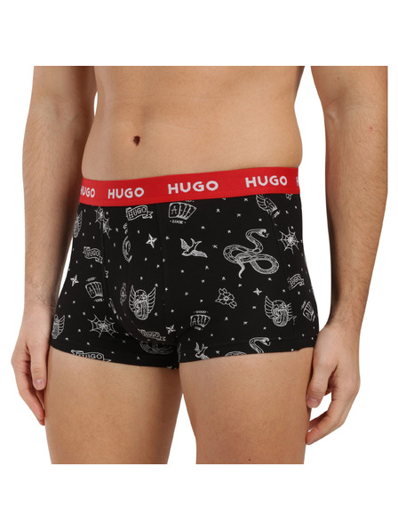 HUGO Set de trei - boxeri bărbătești HUGO multicolori