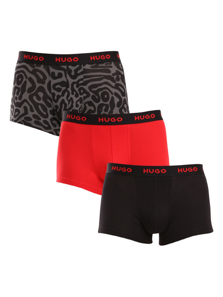 HUGO Set de trei - boxeri bărbătești HUGO multicolori