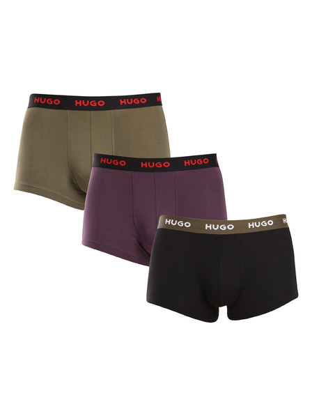 HUGO Set de trei - boxeri bărbătești HUGO multicolori