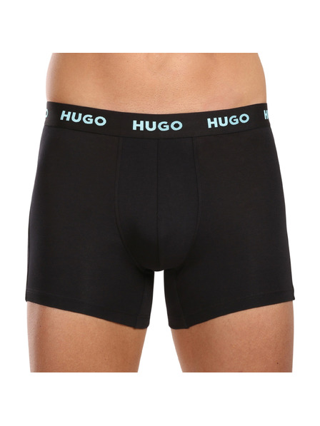 HUGO Set de trei - boxeri bărbătești HUGO negri