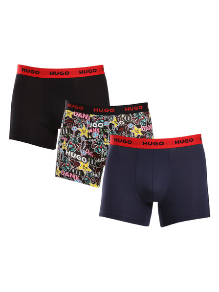 HUGO Set de trei - boxeri bărbătești HUGO multicolori