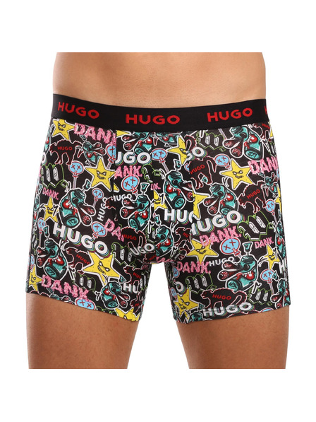 HUGO Set de trei - boxeri bărbătești HUGO multicolori