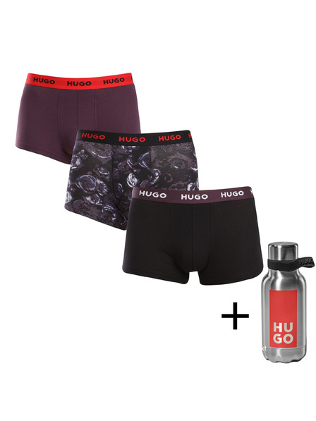 HUGO Set de trei - boxeri bărbătești HUGO multicolori