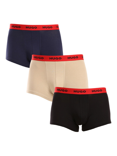 HUGO Set de trei - boxeri bărbătești HUGO multicolori