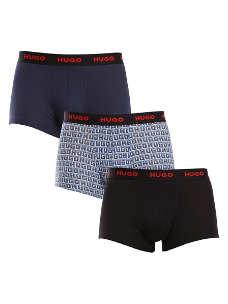 HUGO Set de trei - boxeri bărbătești HUGO multicolori