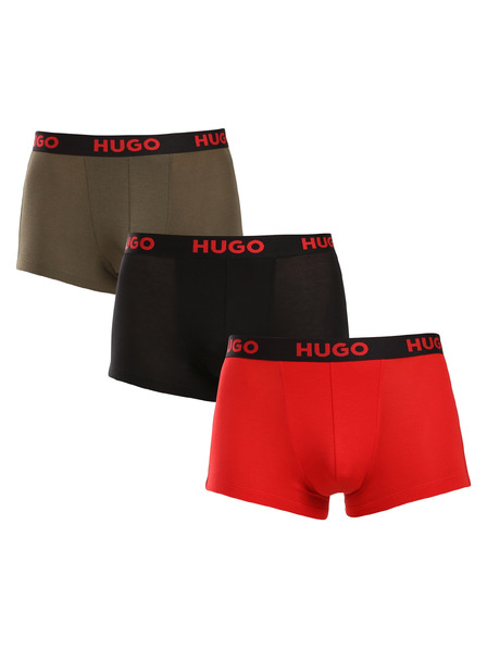 HUGO Set de trei - boxeri bărbătești HUGO multicolori