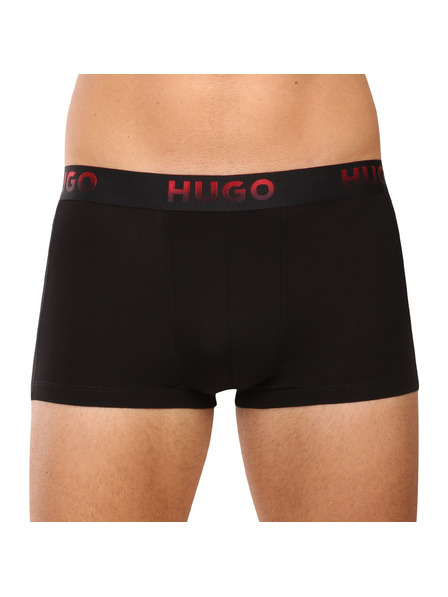 HUGO Set de trei - boxeri bărbătești HUGO negri