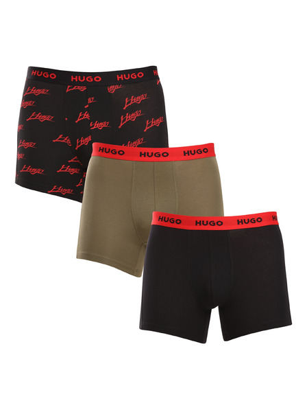 HUGO Set de trei - boxeri bărbătești HUGO multicolori
