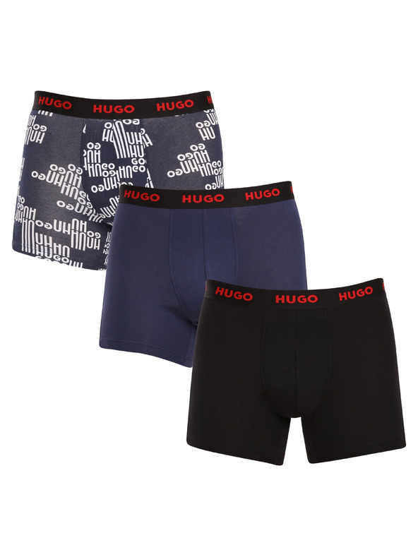 HUGO Set de trei - boxeri bărbătești HUGO multicolori