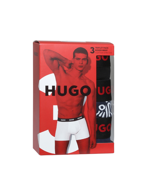 HUGO Set de trei - boxeri bărbătești HUGO multicolori