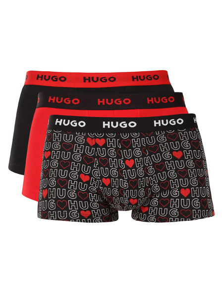 HUGO Set de trei - boxeri bărbătești HUGO multicolori