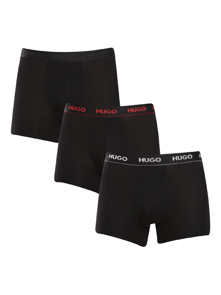 HUGO Set de trei - boxeri bărbătești HUGO negri