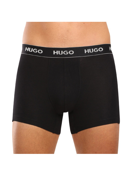 HUGO Set de trei - boxeri bărbătești HUGO negri