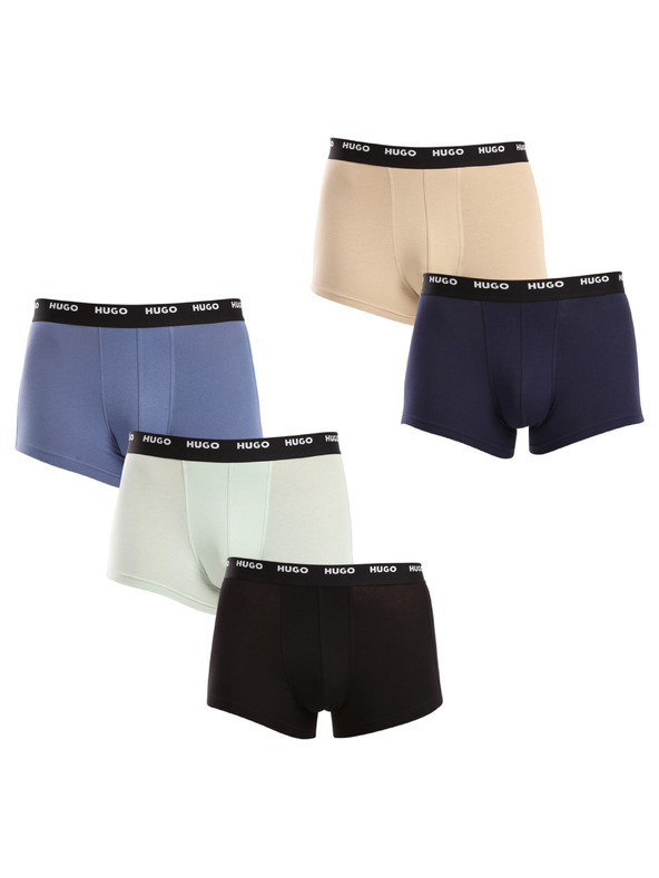 HUGO Set de cinci - boxeri bărbătești HUGO multicolori