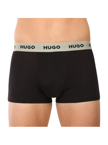 HUGO Set de trei - boxeri bărbătești HUGO negri