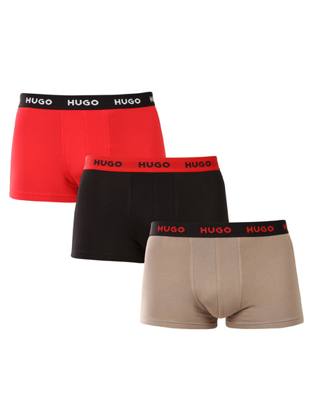 HUGO Set de trei - boxeri bărbătești HUGO multicolori