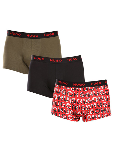 HUGO Set de trei - boxeri bărbătești HUGO multicolori
