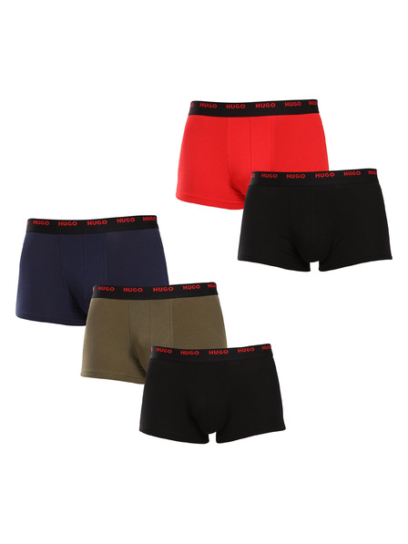 HUGO Set de cinci - boxeri bărbătești HUGO multicolori
