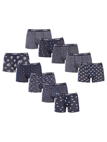 Lee Cooper Set de zece - boxeri bărbătești Lee Cooper multicolori