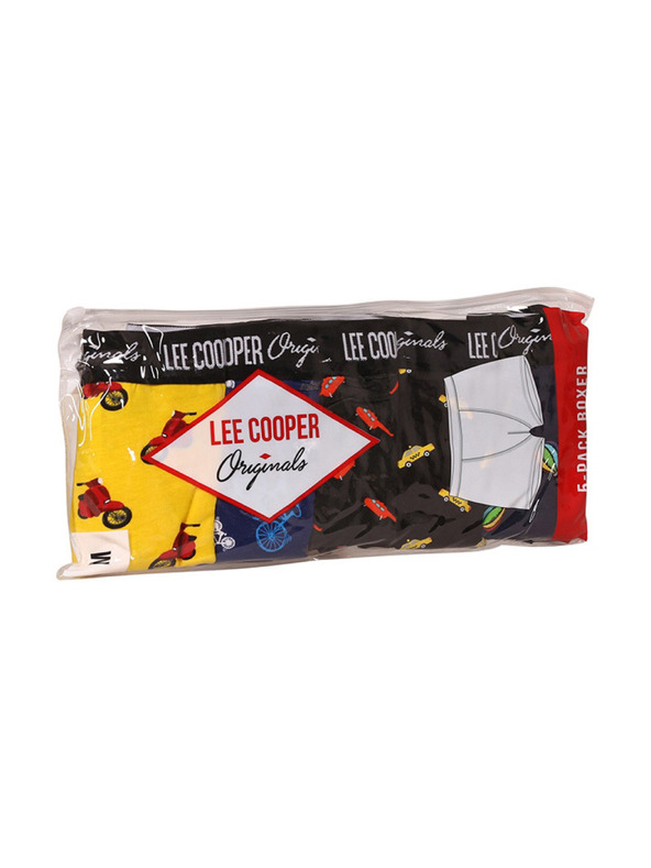 Lee Cooper Set de cinci - boxeri bărbătești Lee Cooper multicolori