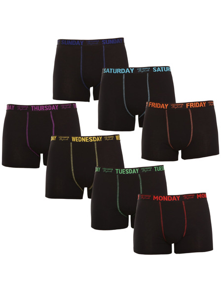 Lee Cooper Set de șapte - boxeri bărbătești Lee Cooper negri