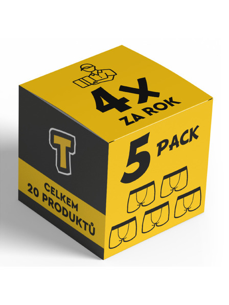 Nedeto 4x Set de cinci - boxeri bărbați Nedeto elastic sport - abonament trimestrial anual