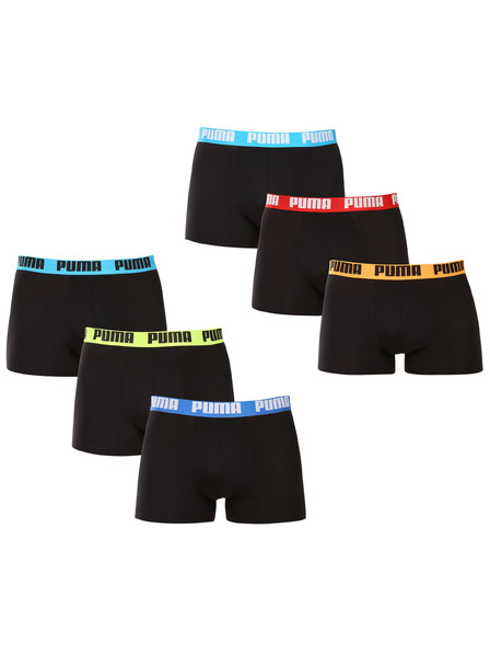 Puma Set de șase - boxeri bărbați Puma negri