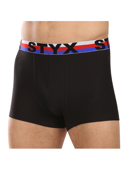 Styx Boxeri bărbați Styx elastic sport negru tricolor