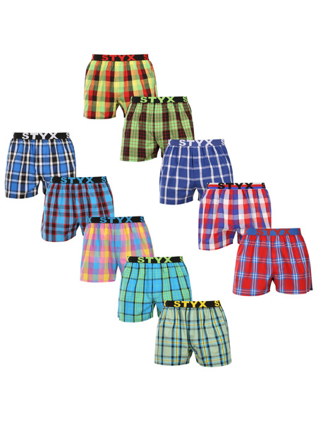 Styx Set de zece - boxeri bărbați Styx elastic sport multicolor