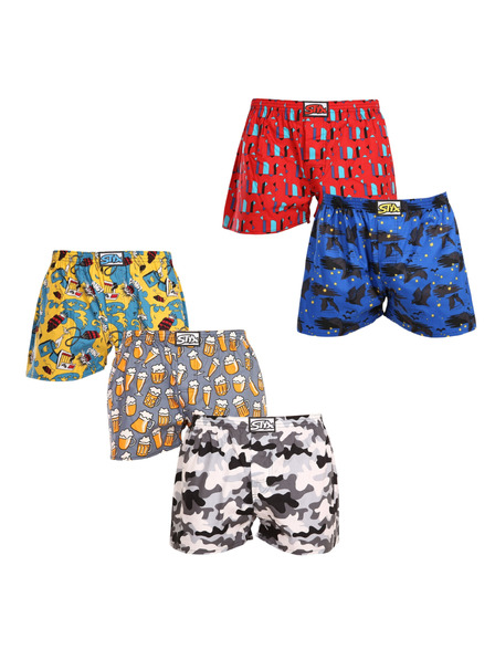 Styx Set de cinci - boxeri bărbați Styx art elastic clasic multicolor