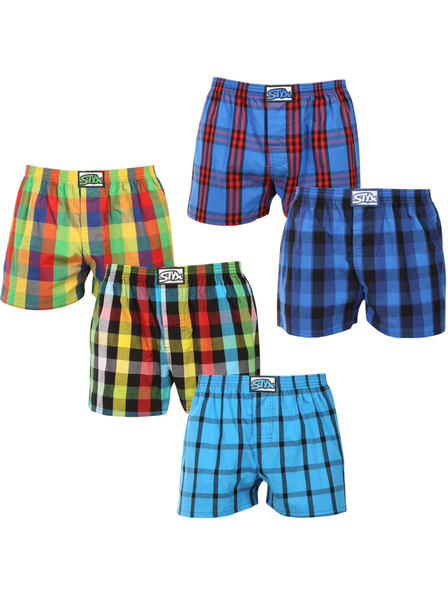 Styx Set de cinci - boxeri bărbați Styx elastic clasic multicolor