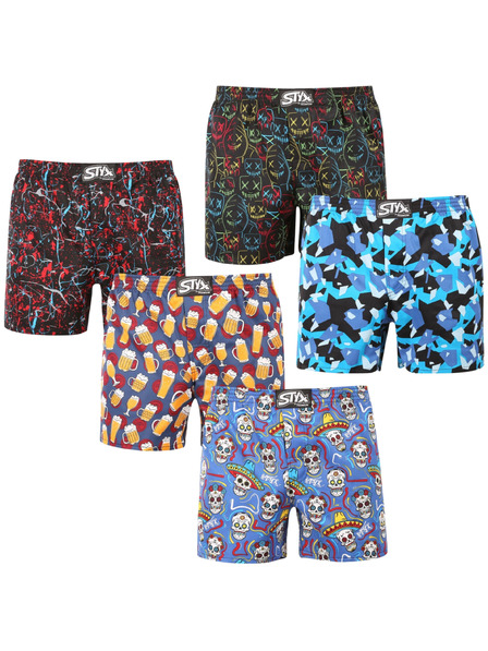 Styx Set de cinci - boxeri bărbătești Styx premium art clasic elastic