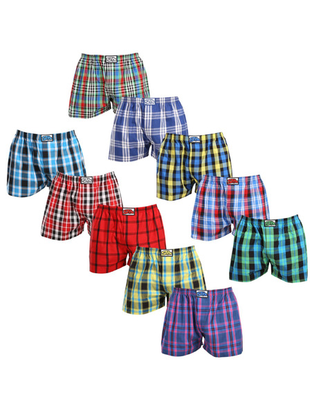 Styx Set de zece - boxeri bărbătești Styx clasic elastic multicolori