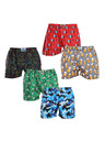 Styx Set de cinci - boxeri bărbați Styx art elastic clasic multicolor
