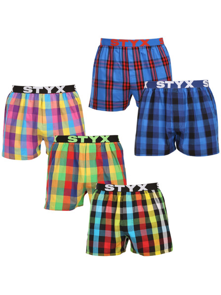 Styx Set de cinci - boxeri bărbați Styx elastic sport multicolor