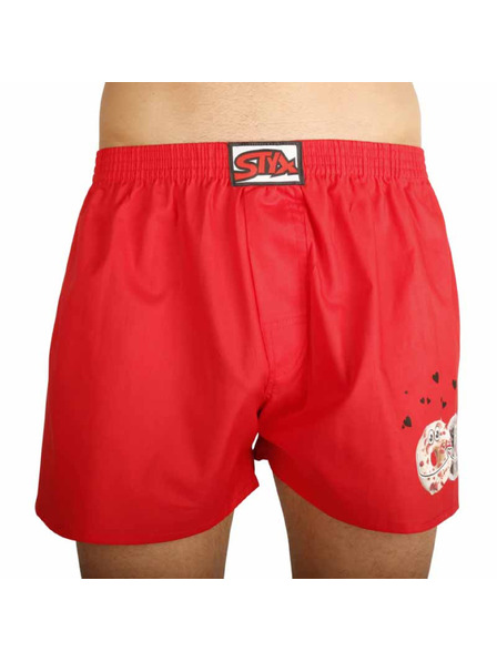 Styx Boxeri bărbătești Styx art clasic elastic gogoși roșii