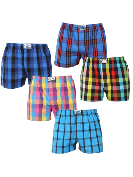 Styx Set de cinci - boxeri bărbați Styx elastic clasic multicolor