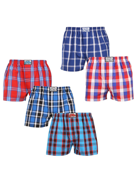 Styx Set de cinci - boxeri bărbați Styx elastic clasic multicolor