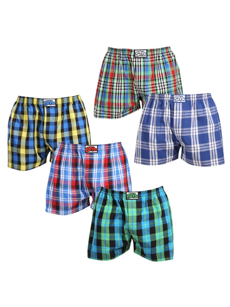 Styx Set de cinci - boxeri bărbați Styx elastic clasic multicolor